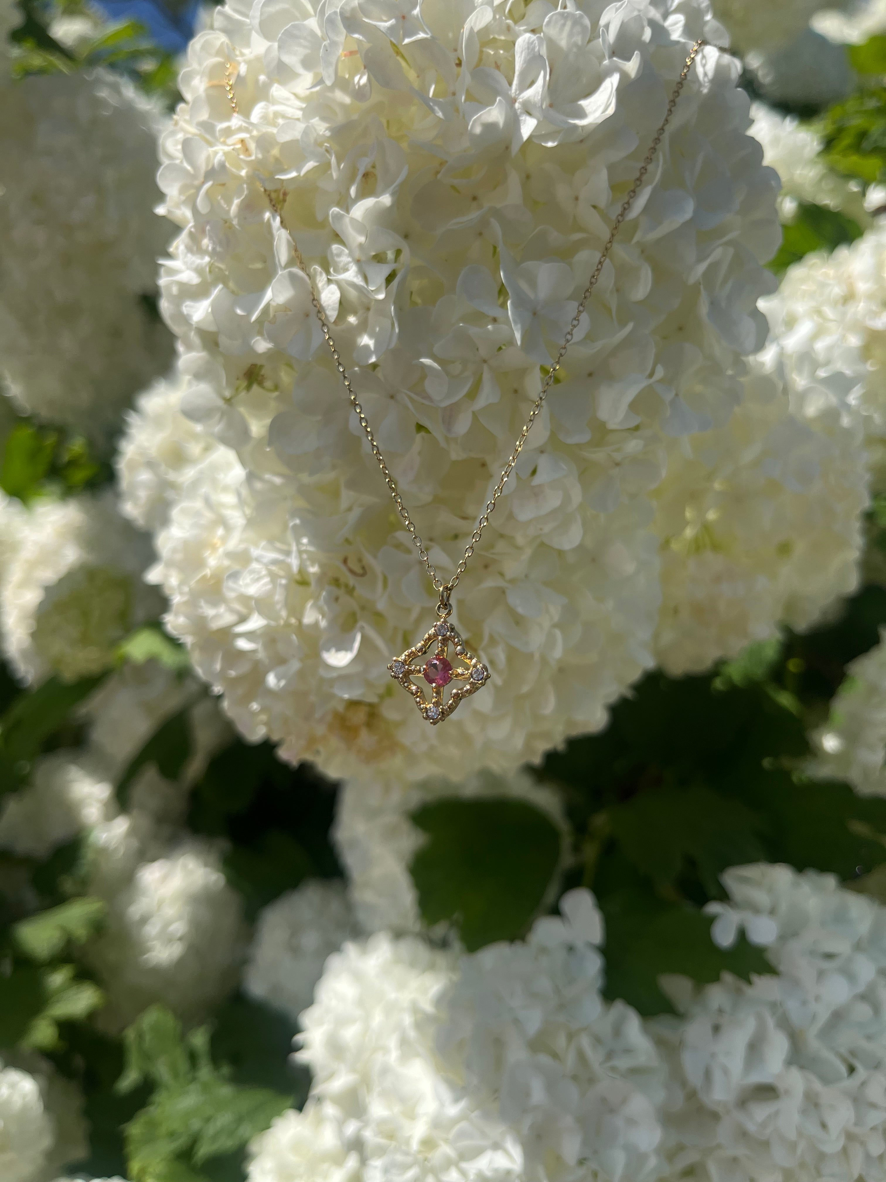 Collier Céleste Rose