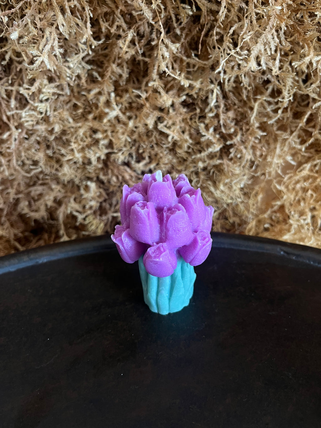 Bougie bouquet de tulipes