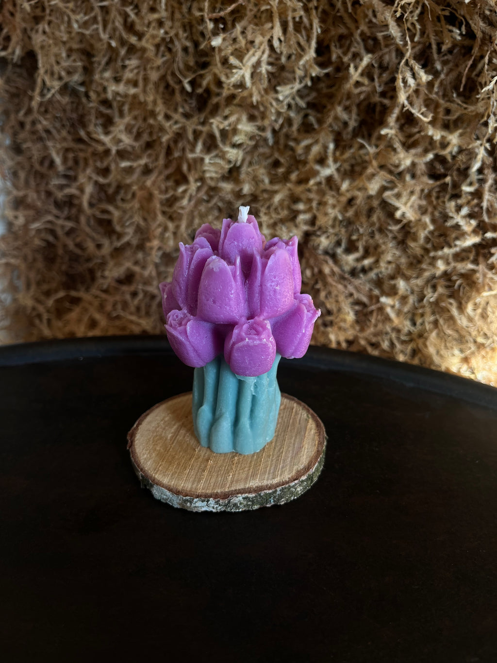 Bougie bouquet de tulipes