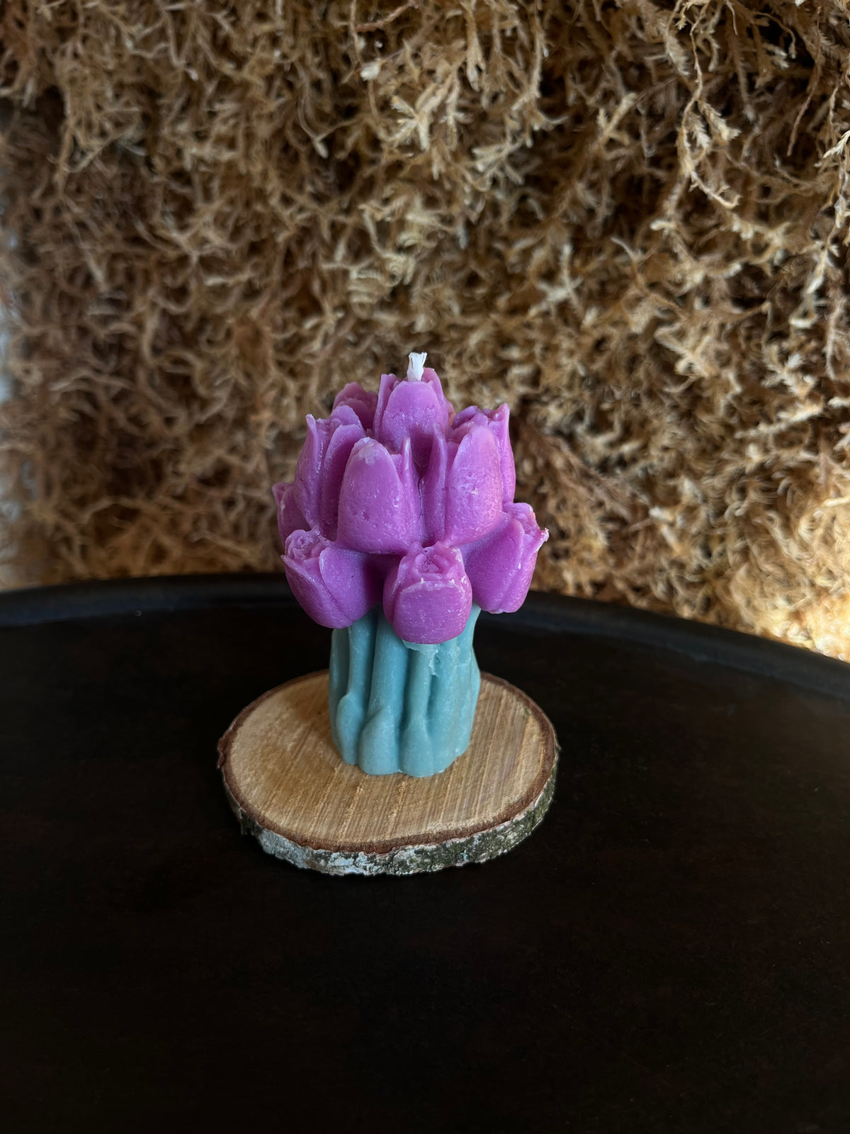 Bougie bouquet de tulipes