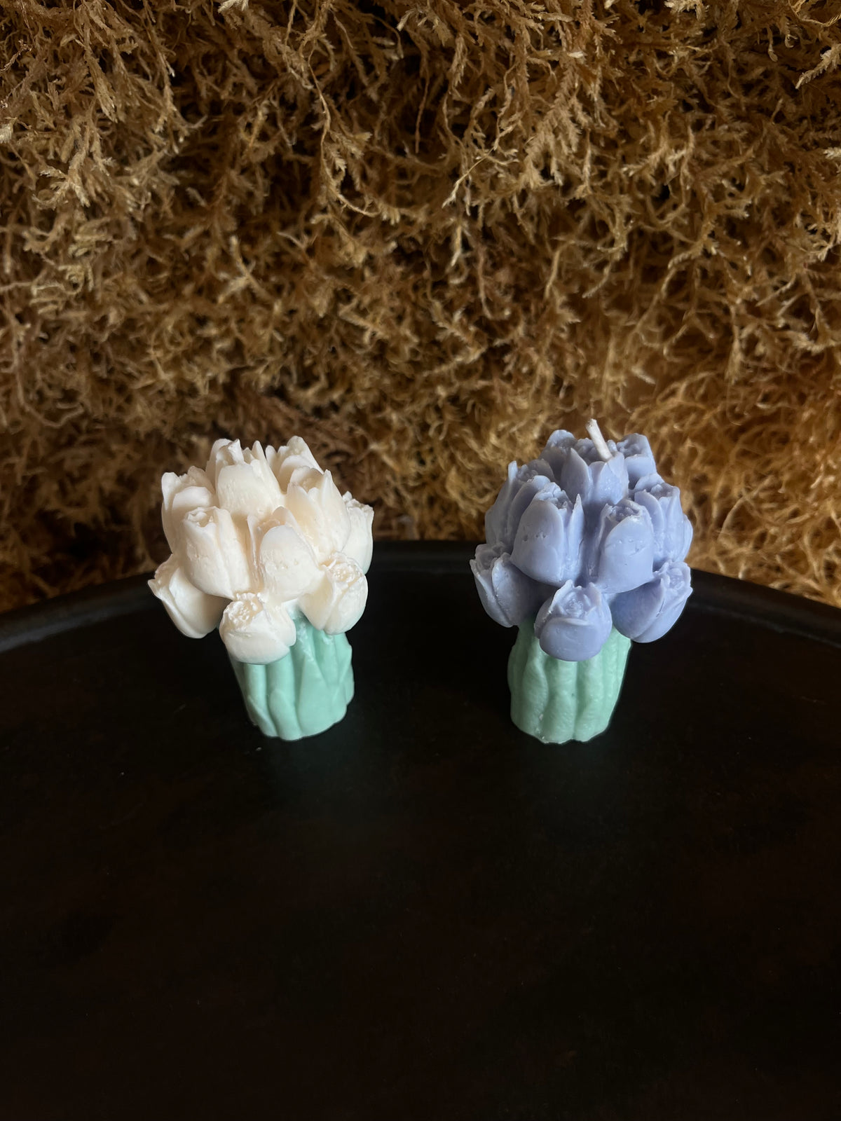 Bougie bouquet de tulipes